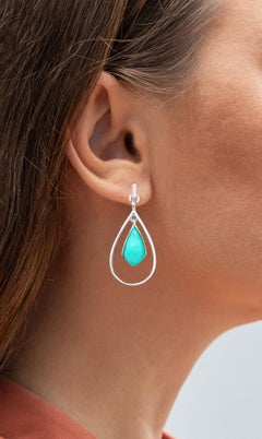 Krysopharis-Ohrringe 8,78 Karat Sterling Silber