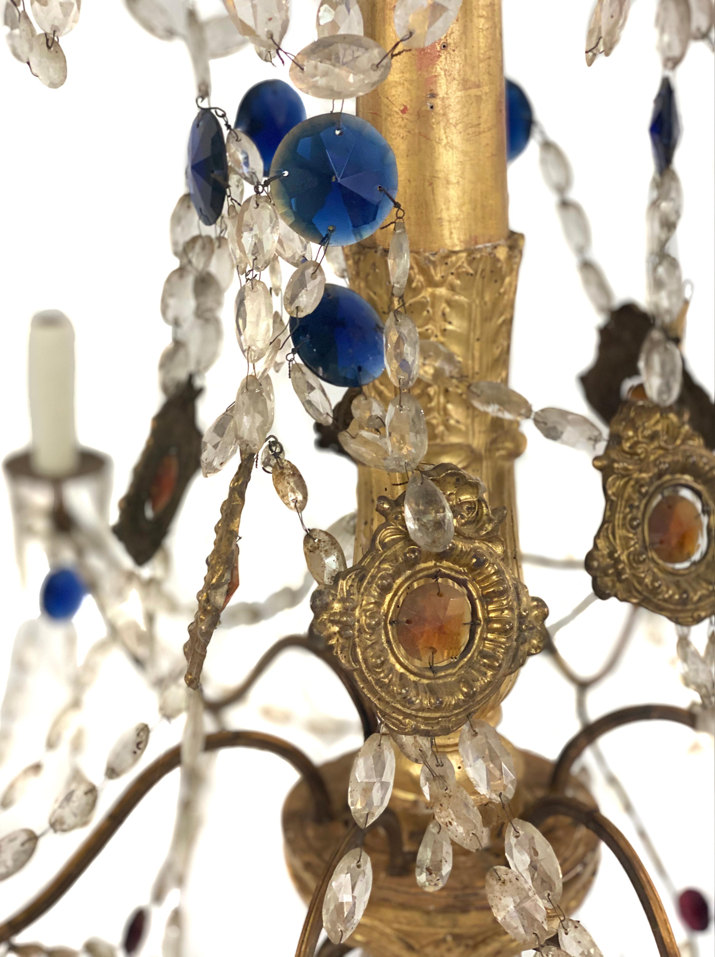 Gilt Crystal 18th Century Genoese Chandelier