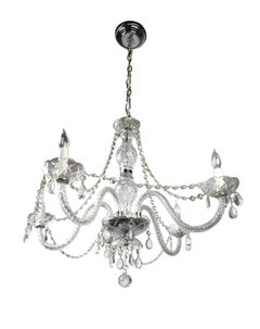 Crystal 5-Arm Chandelier with Roping