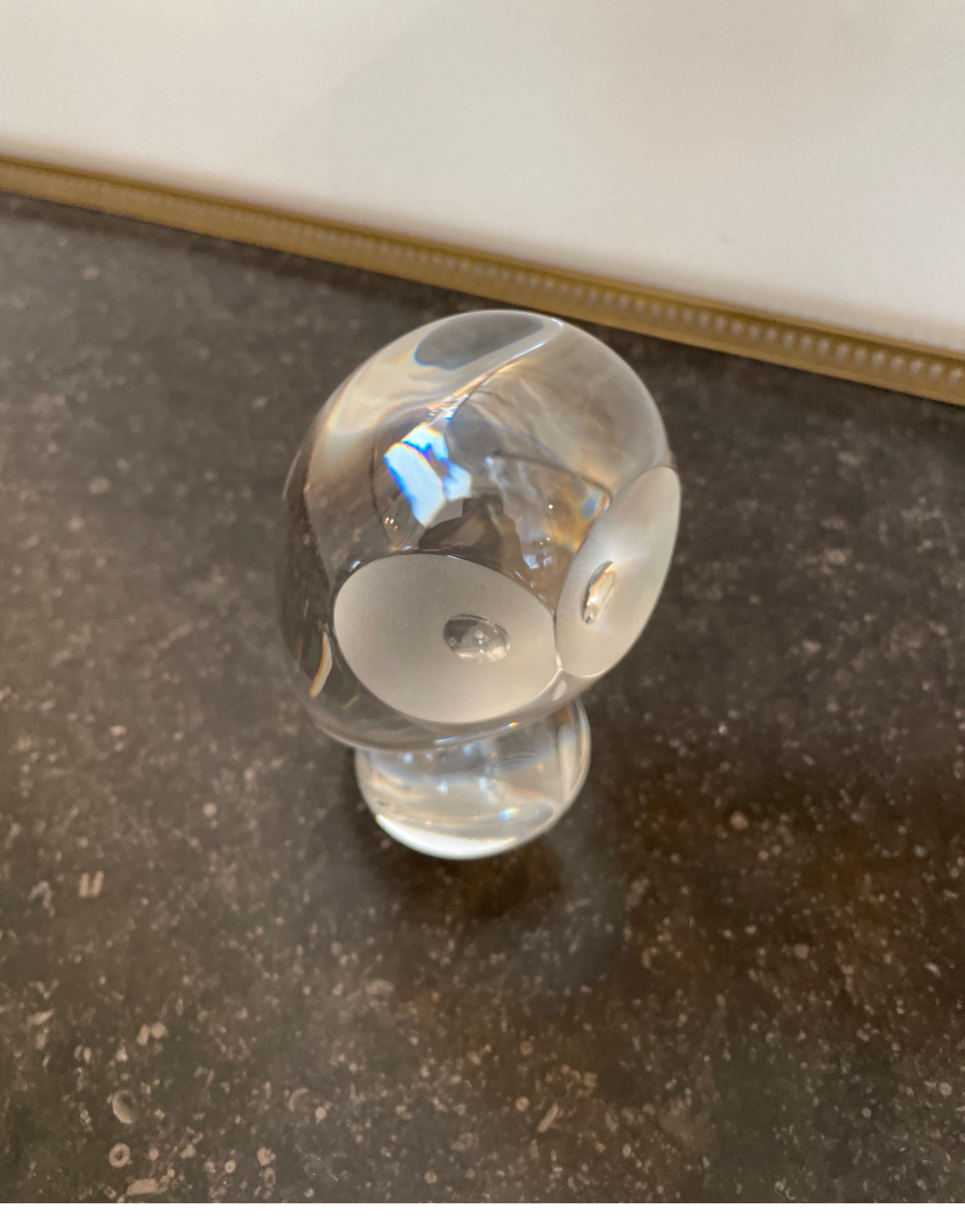 steuben glass owl
