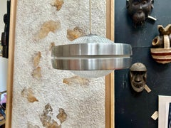 Faceted Crystal + Aluminum Saucer Pendant Raak Amsterdam