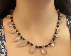Crystal and Ancient Bead Necklace