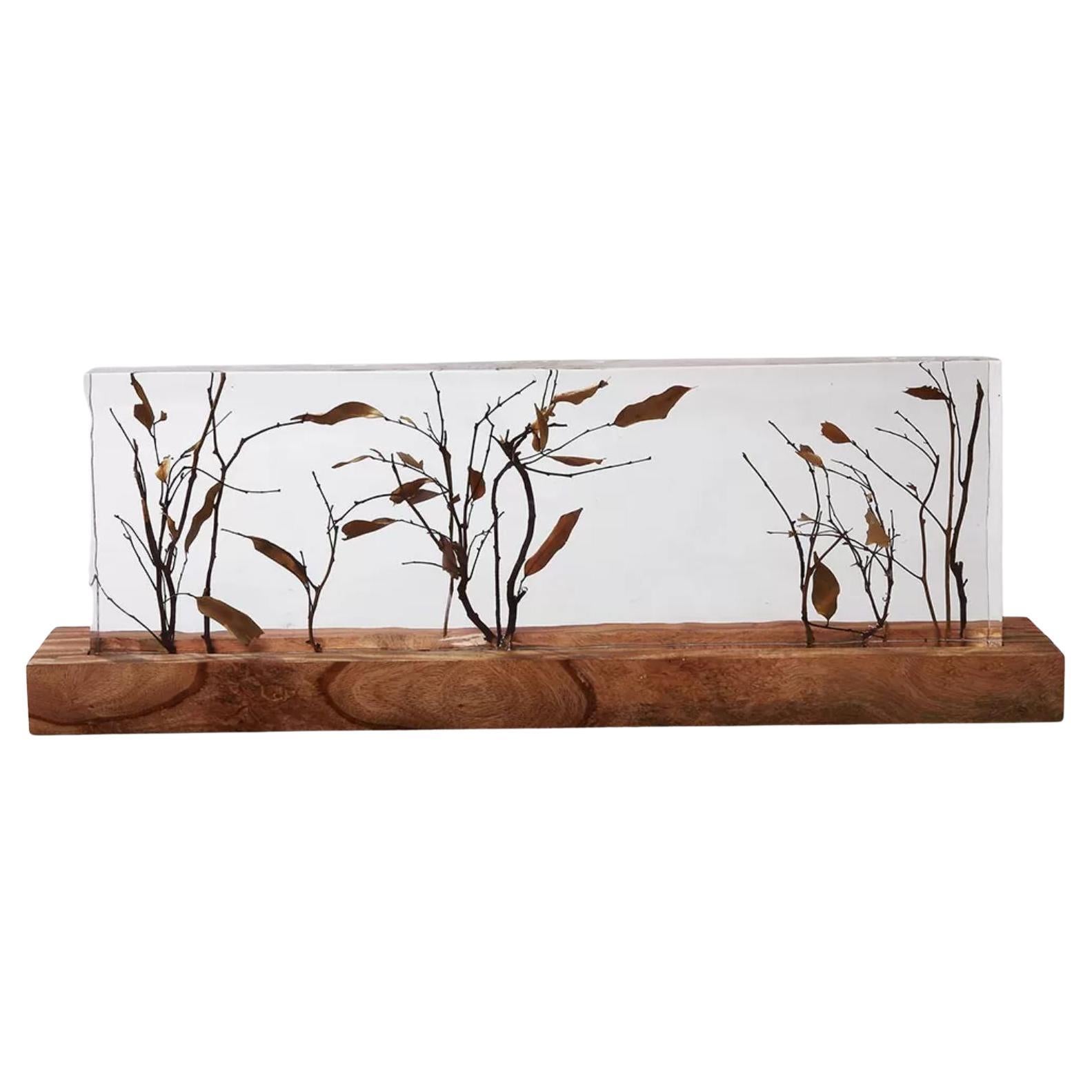 Crystal and Branch Tabletop Decor by Dainte For Sale
