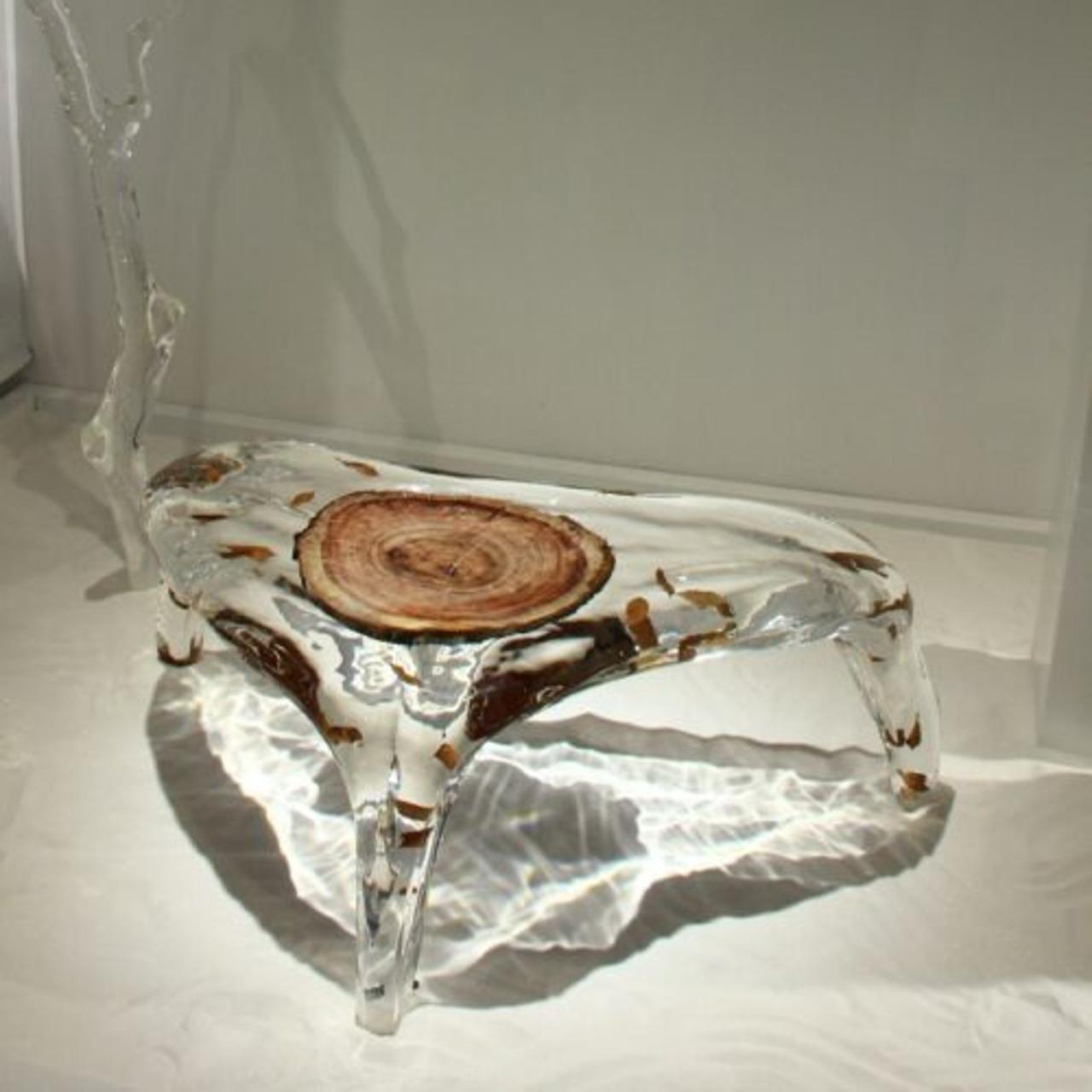 Américain Table basse contemporaine en cristal - Une fusion audacieuse de l'art et de la fonctionnalité en vente
