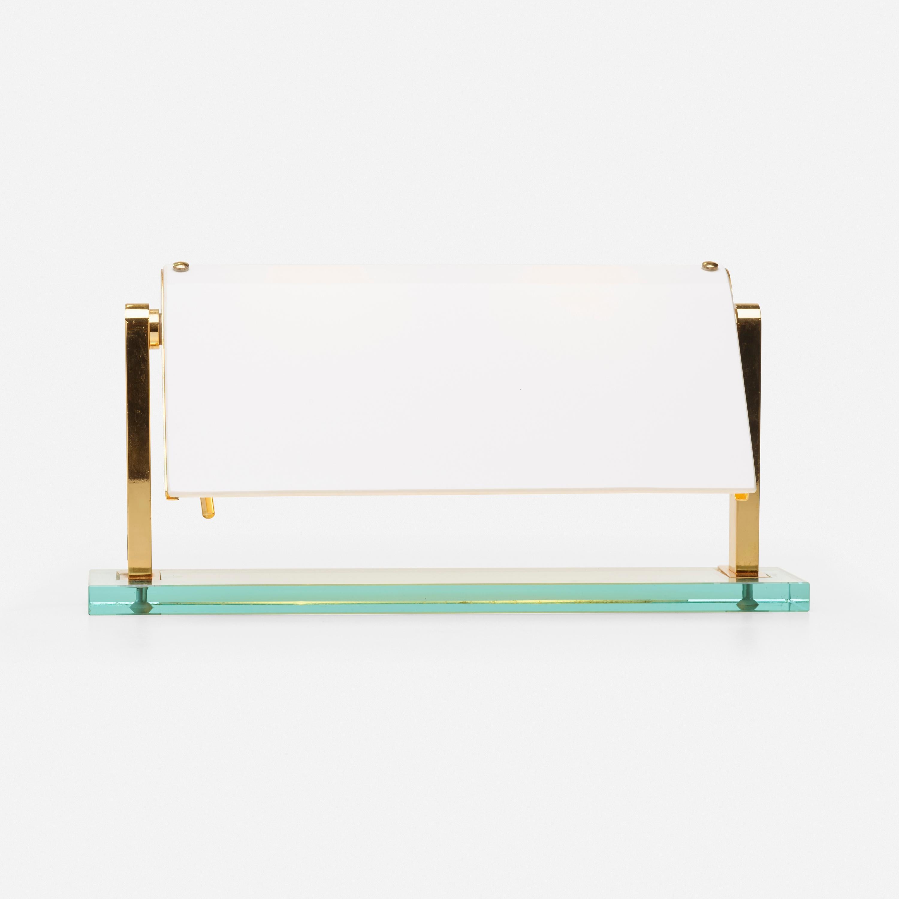 Crystal and Brass Desk Lamp model 