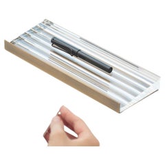 Crystal and Brass Pen Tray