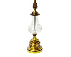 Crystal and Brass Table Lamp With Pineapple
