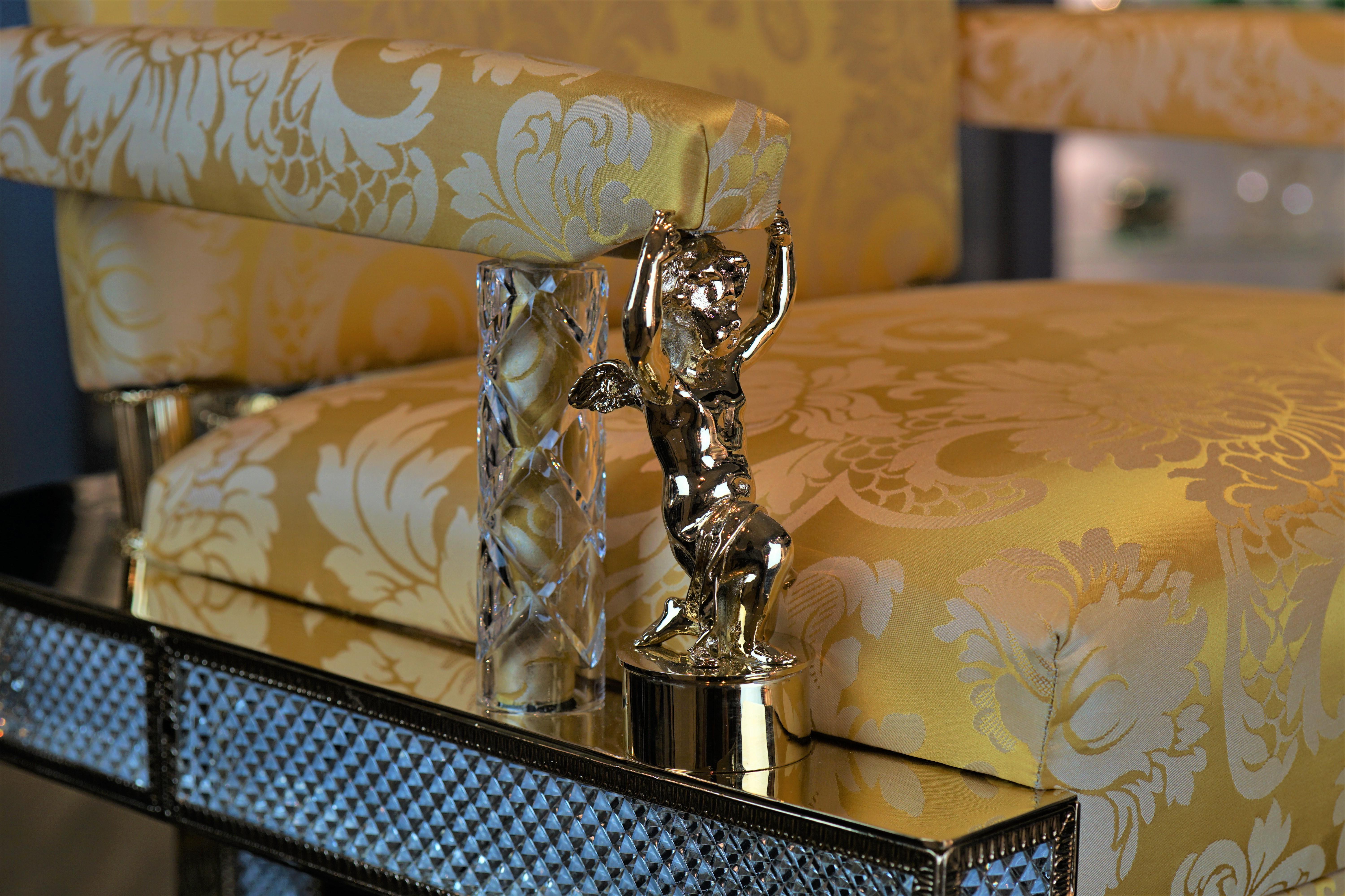 Crystal and Bronze Chair For Sale 3