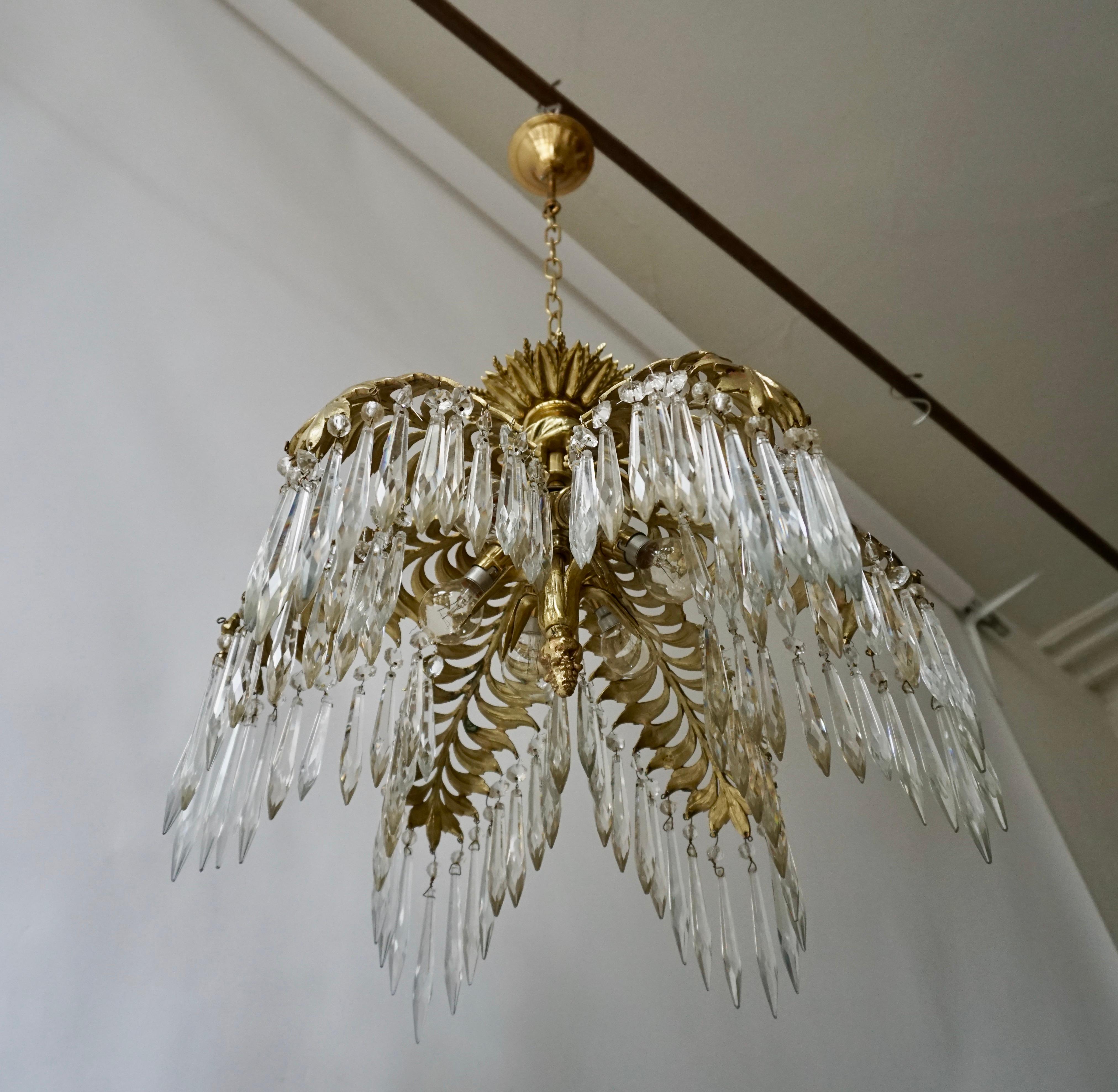 palm leaves chandelier