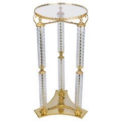 Crystal and Bronze Guéridon Table