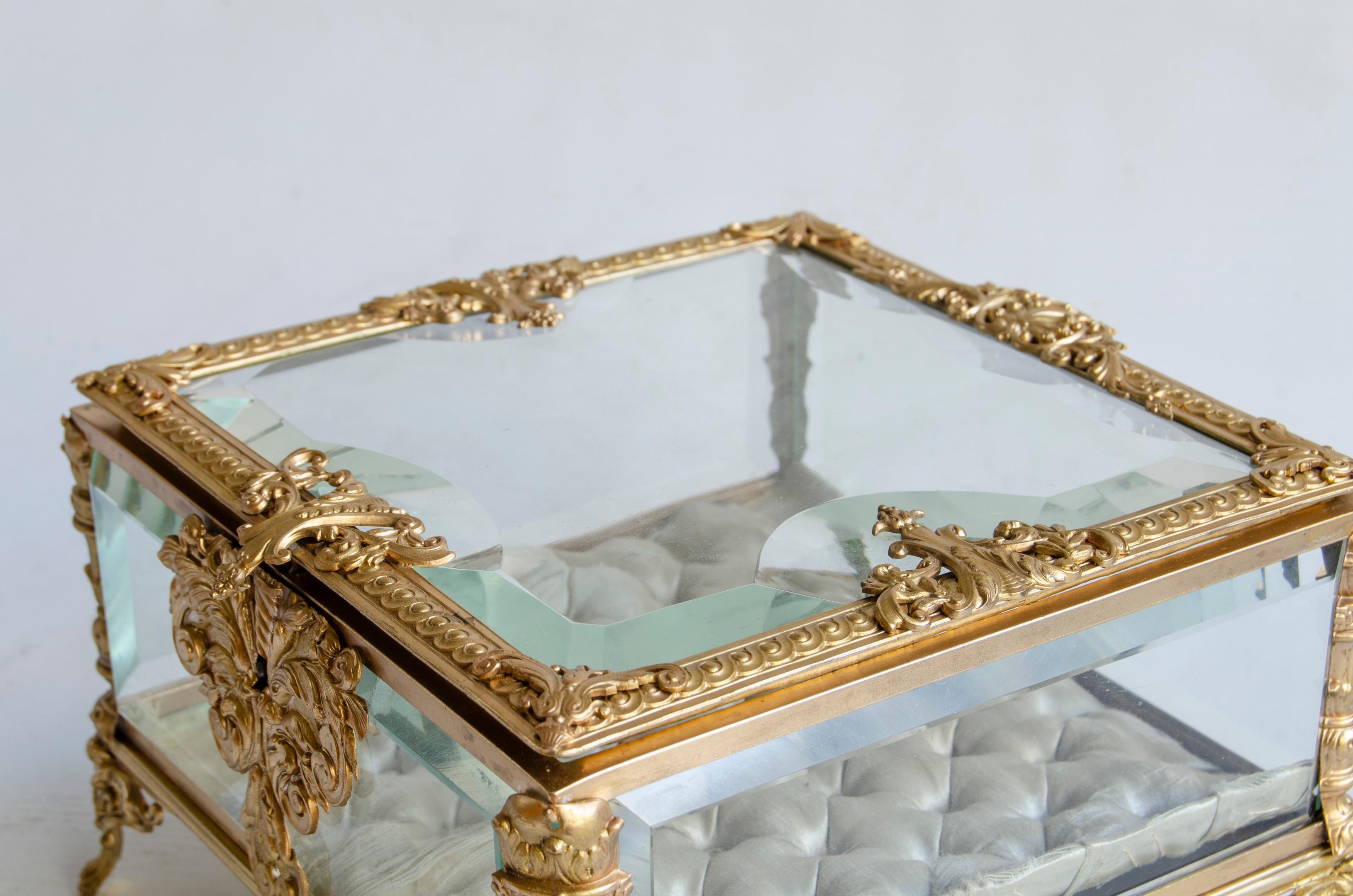 Napoleon III Crystal and Bronze Jewel Box
