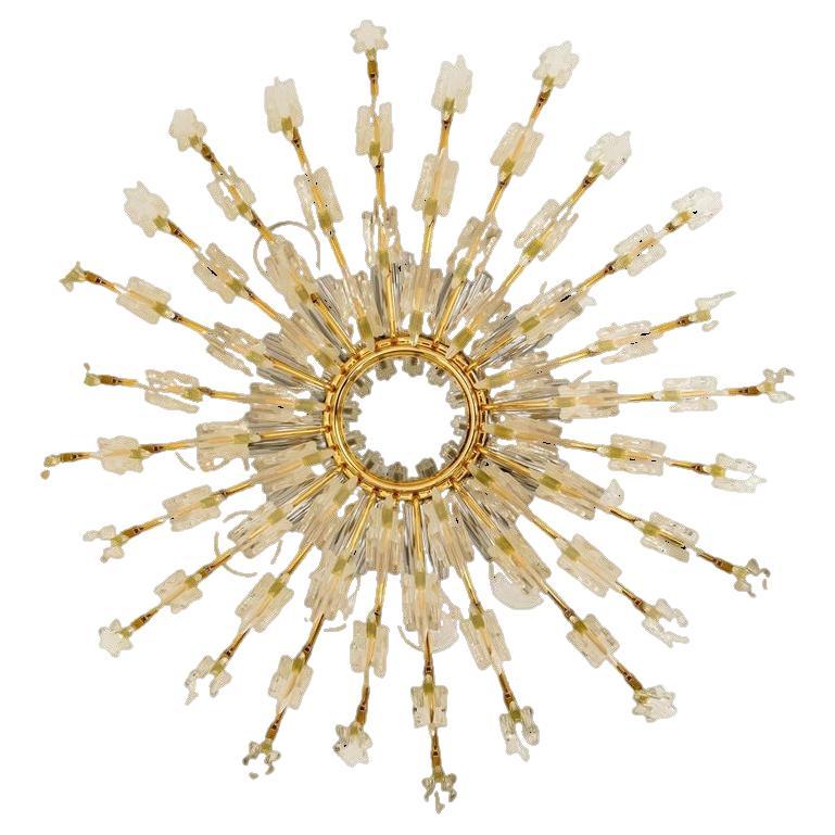 Crystal and Gilded Brass by Oscar Torlasco for StilKronen Flush Mount / Wall, 19