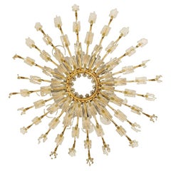 Crystal and Gilded Brass by Oscar Torlasco for StilKronen Flush Mount / Wall, 19