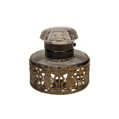 Crystal and Gilt Bronze Inkwell, Louis XVI, France