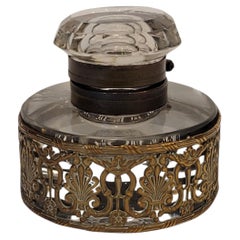 Crystal and Gilt Bronze Inkwell, Louis XVI, France