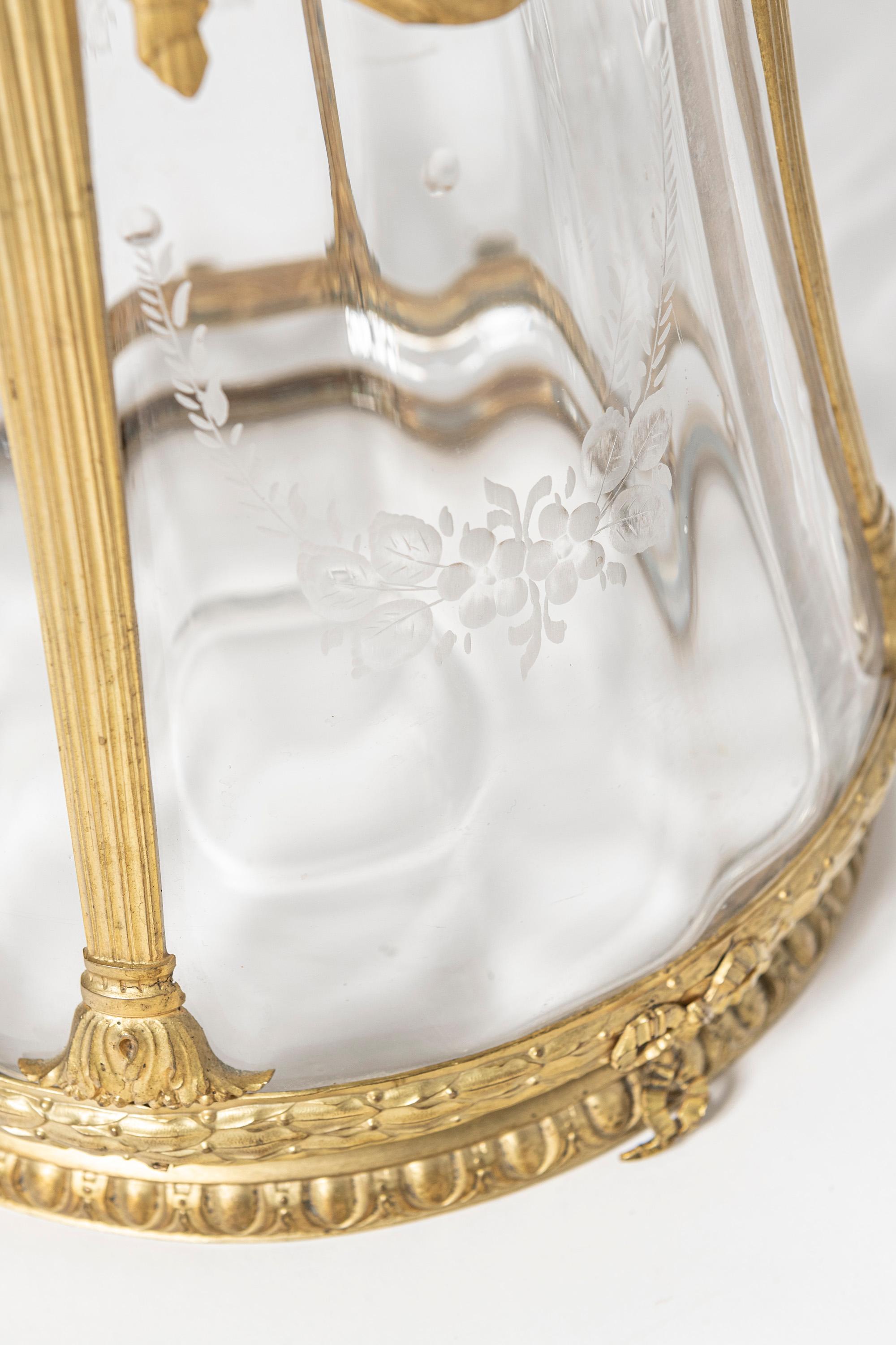 Vaso in cristallo e bronzo dorato. Francia, inizio del XX secolo. in vendita 1