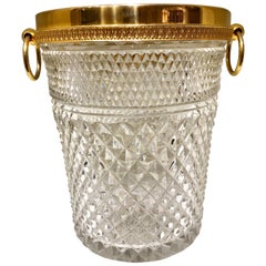 Crystal and Gold-Plated Ice Bucket