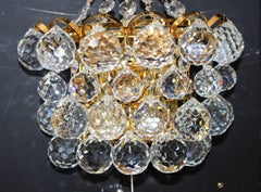 Crystal and Gold-Plated Wall Lights