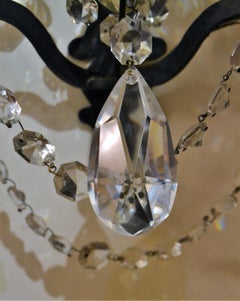 Crystal and Iron Sconces, circa 1930