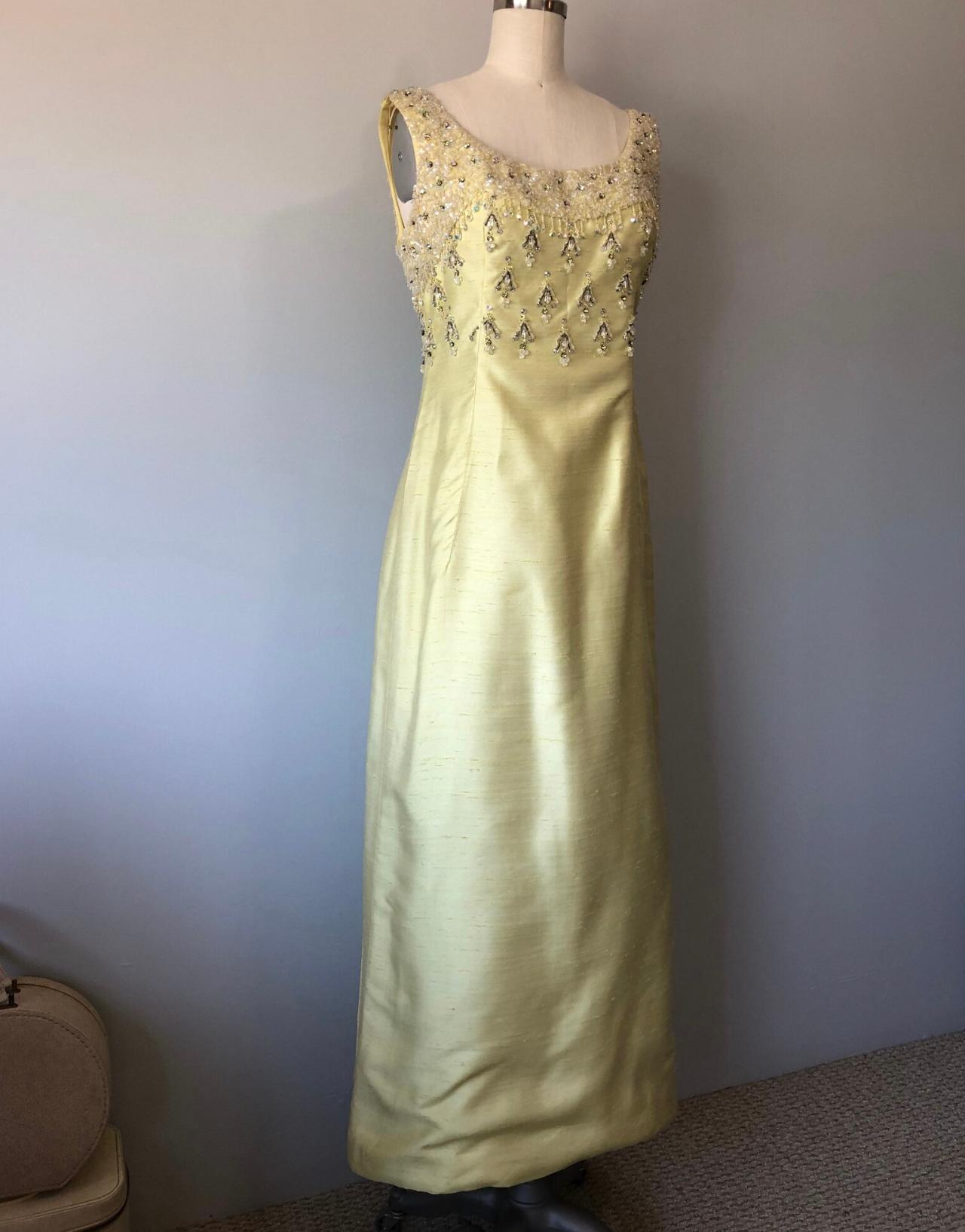 Women's Crystal and Silk Dupioni 60s Gown