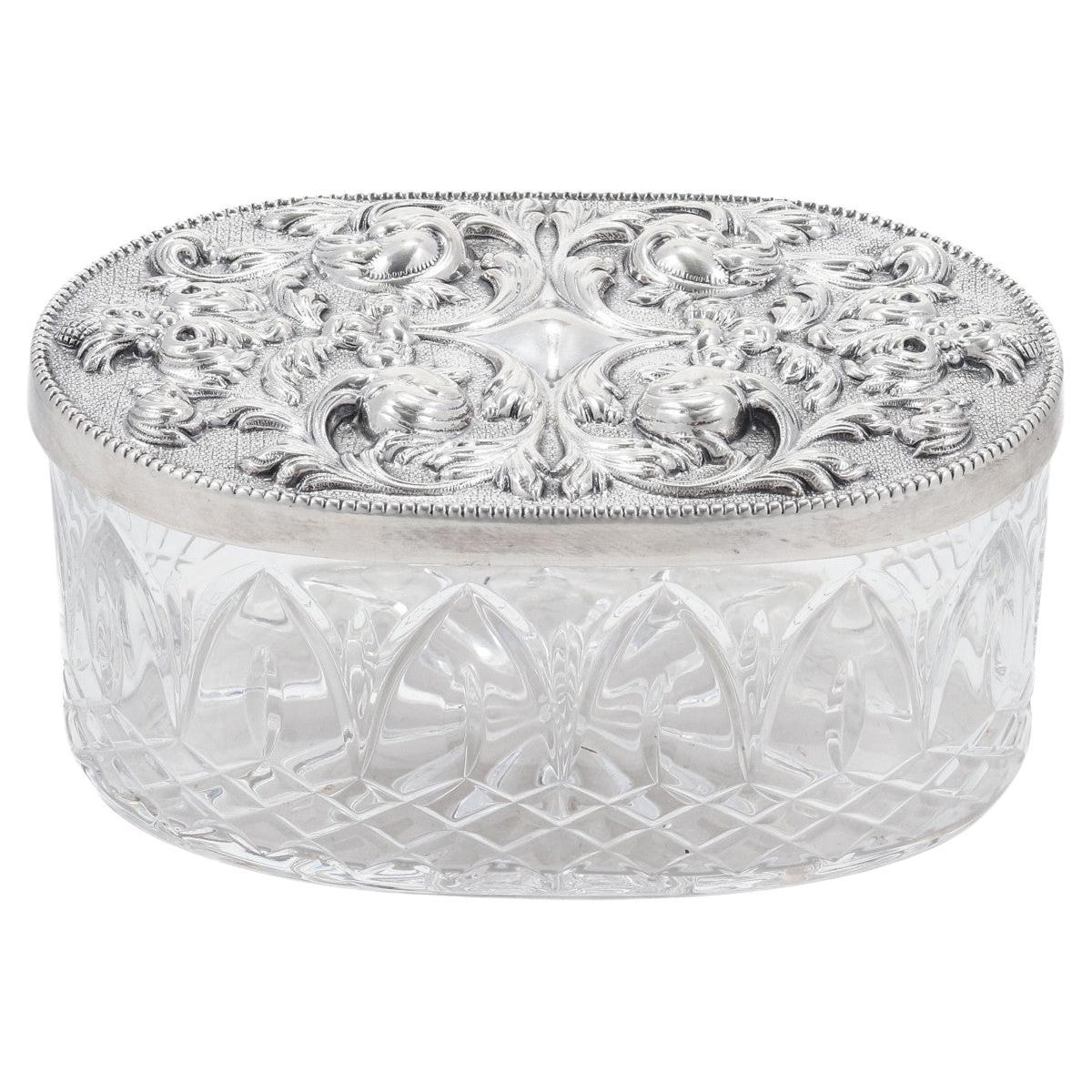 Crystal and Silver box by Topazio