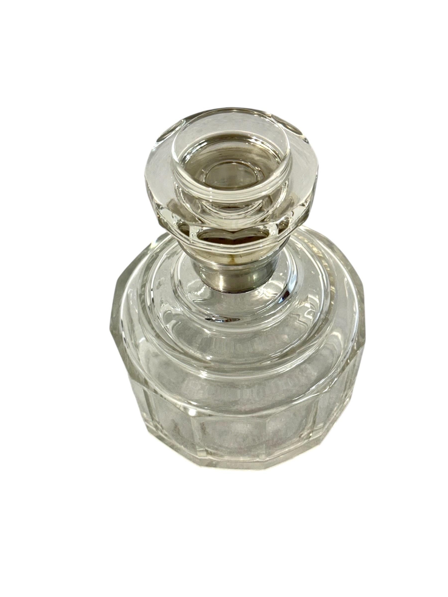 Crystal and Silver Decanter with Eight Matching Liqueur Glasses, c.1900 For Sale 6