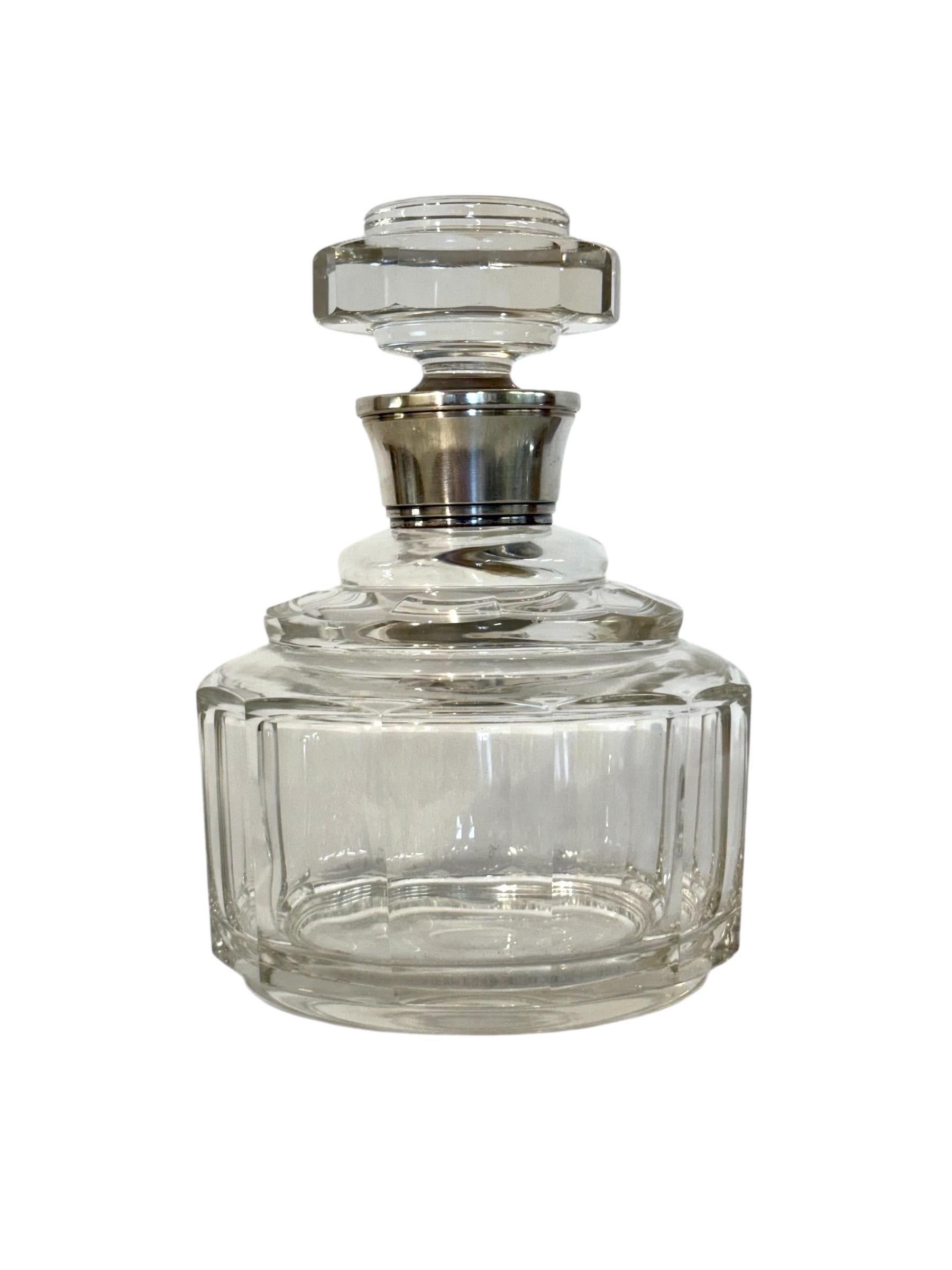 Crystal and Silver Decanter with Eight Matching Liqueur Glasses, c.1900 For Sale 7