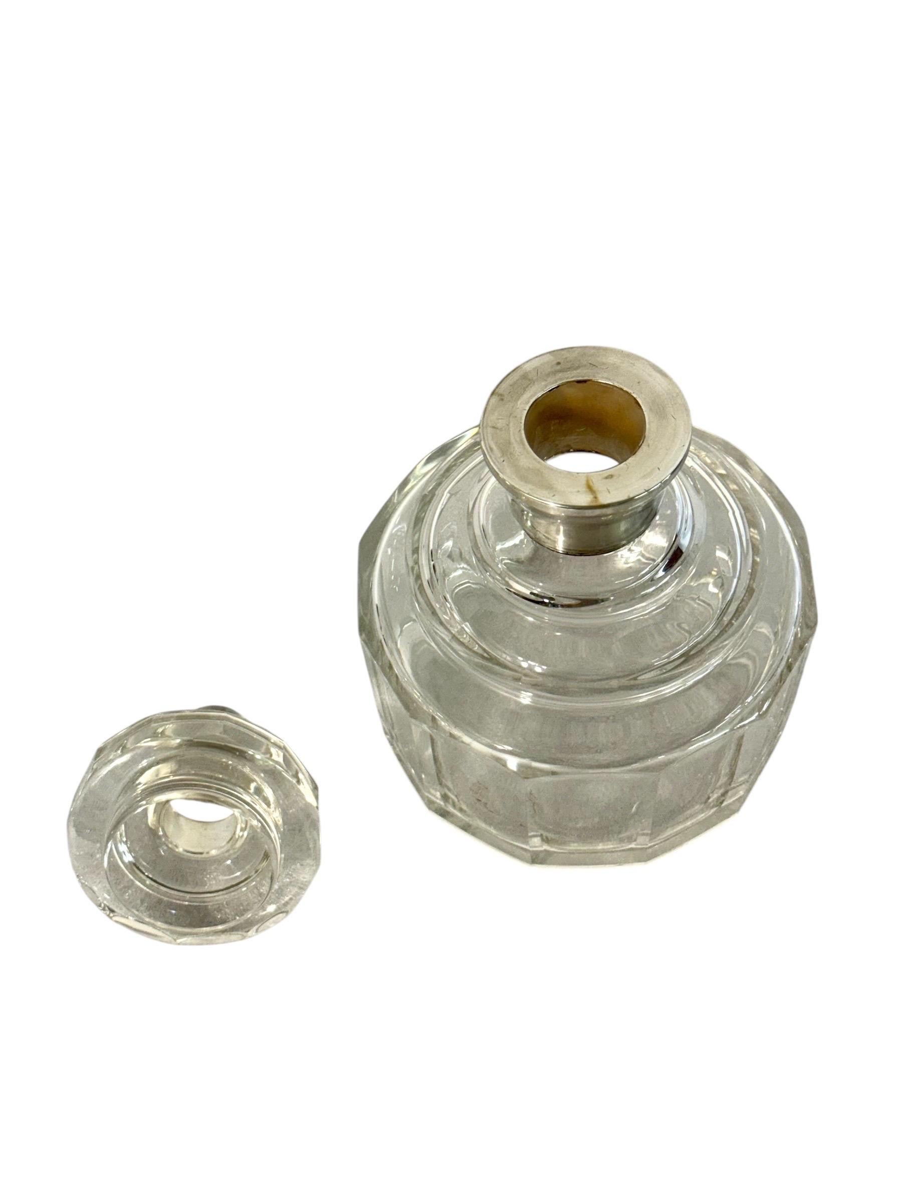 Crystal and Silver Decanter with Eight Matching Liqueur Glasses, c.1900 For Sale 10