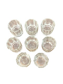 Carafe à décanter en cristal et Silver avec huit verres à liqueur assortis, c.1900