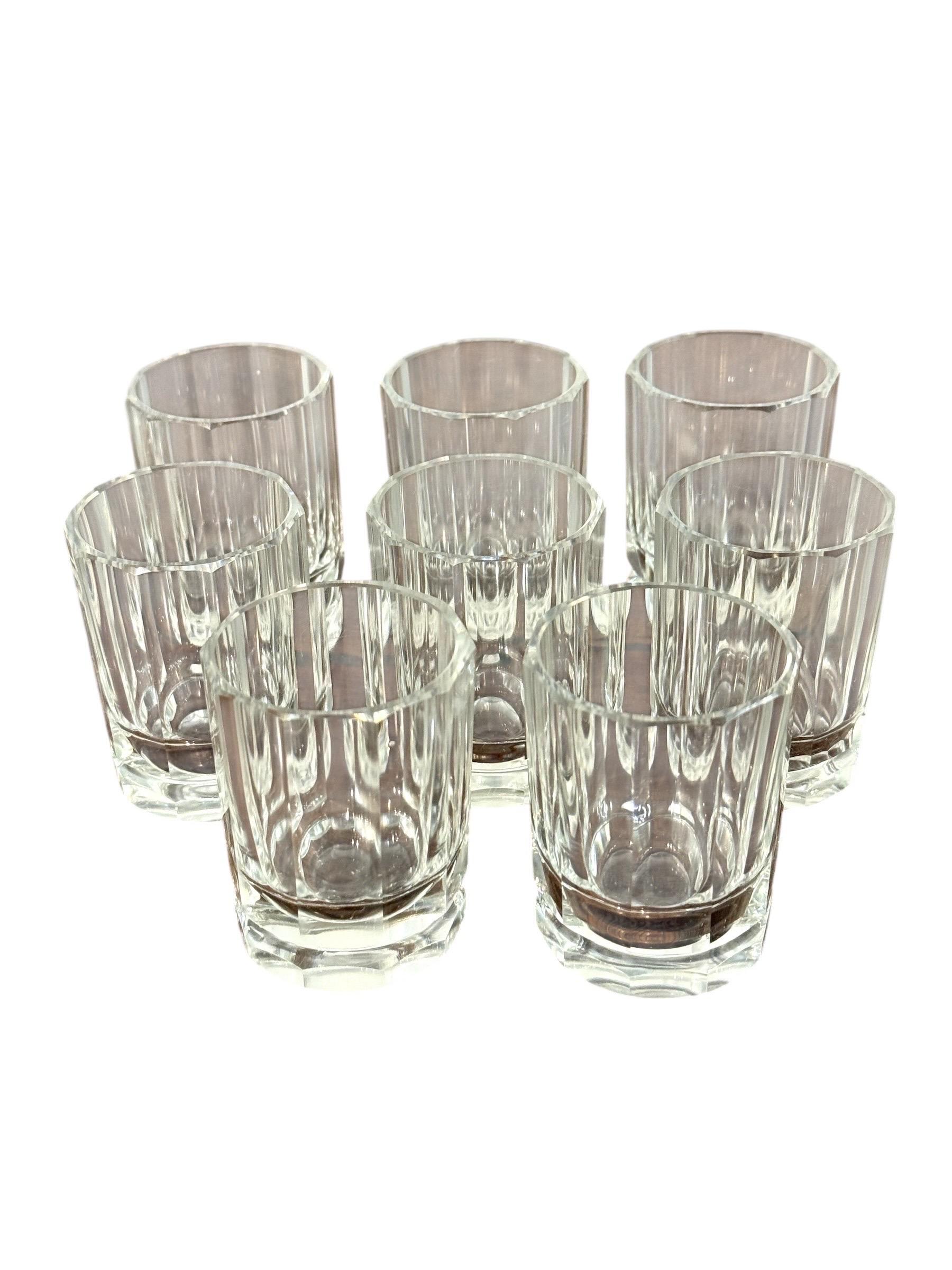 Crystal and Silver Decanter with Eight Matching Liqueur Glasses, c.1900 For Sale 2