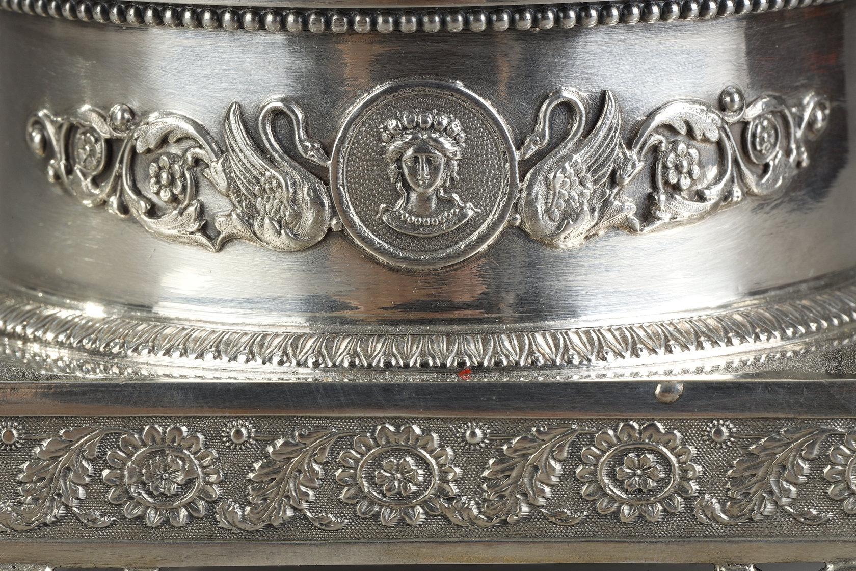 Bol à confiture ou à sucre en cristal et argent en vente 5