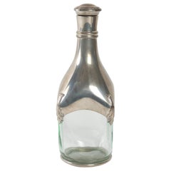 Crystal and Silver Metal Decanter