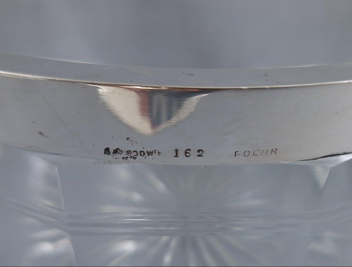 Crystal And Sterling Silver Caviar Bowl en venta 7
