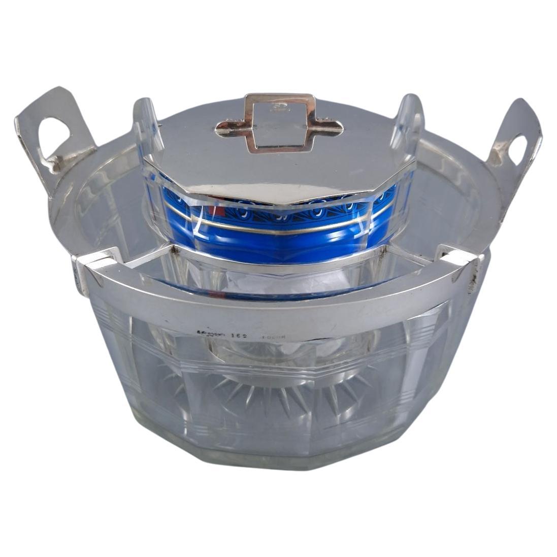 Crystal And Sterling Silver Caviar Bowl