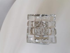 Crystal and Sterling Silver Glass Whiskey Bottle