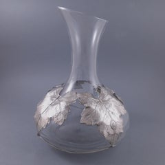 Crystal and Sterling Silver Wine Decanter
