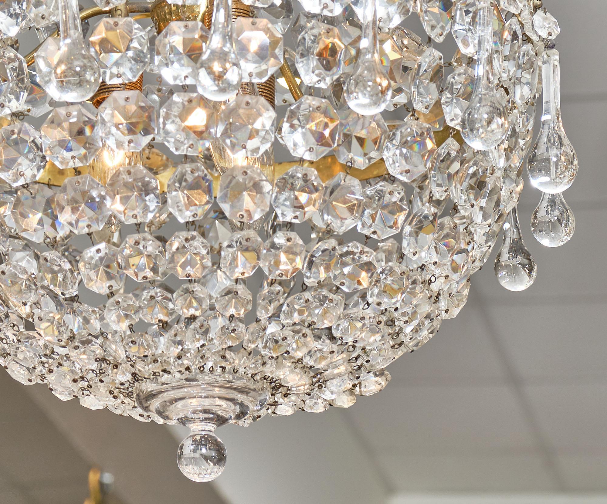 French Crystal Antique Chandelier by Baccarat