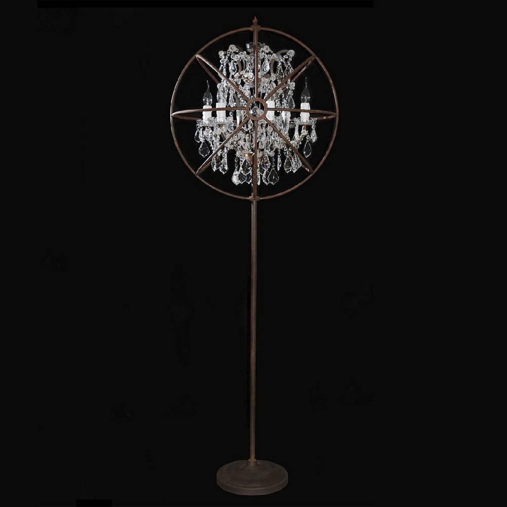 Floor lamp with iron tube structure in
 
