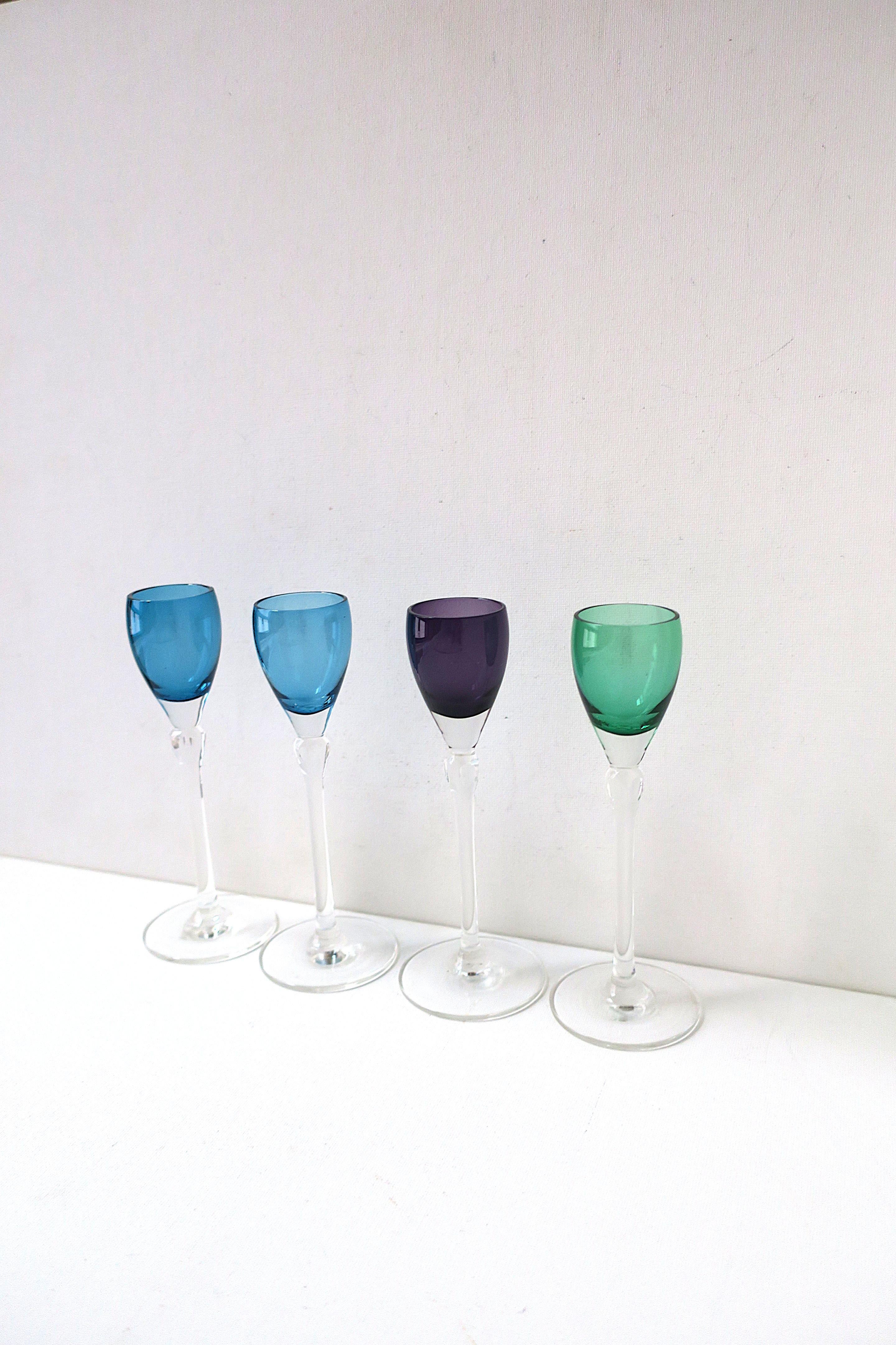 Crystal Aperitif Cordial Glasses For Sale 1