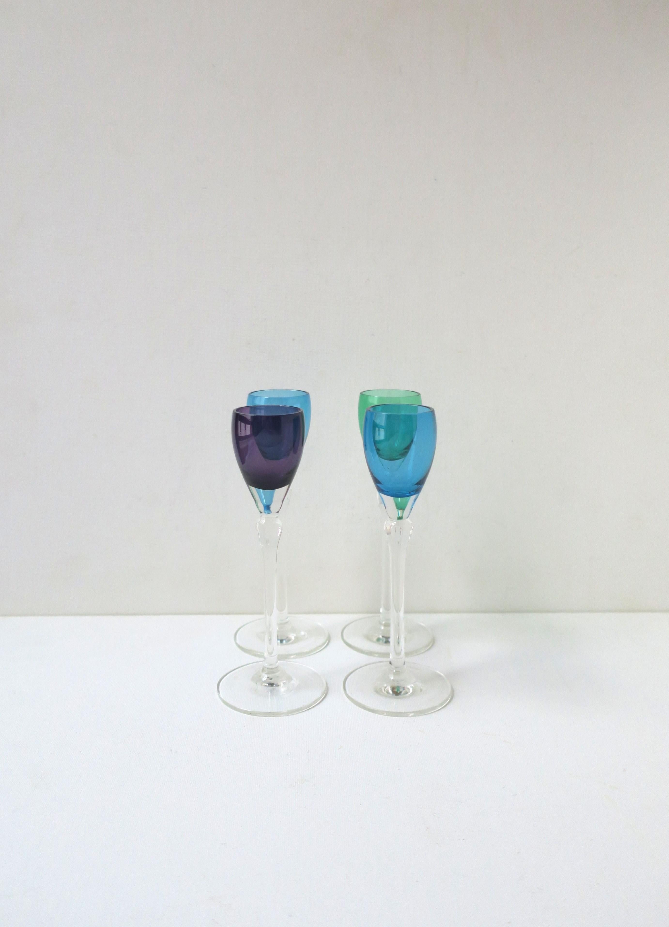 Crystal Aperitif Cordial Glasses For Sale 3