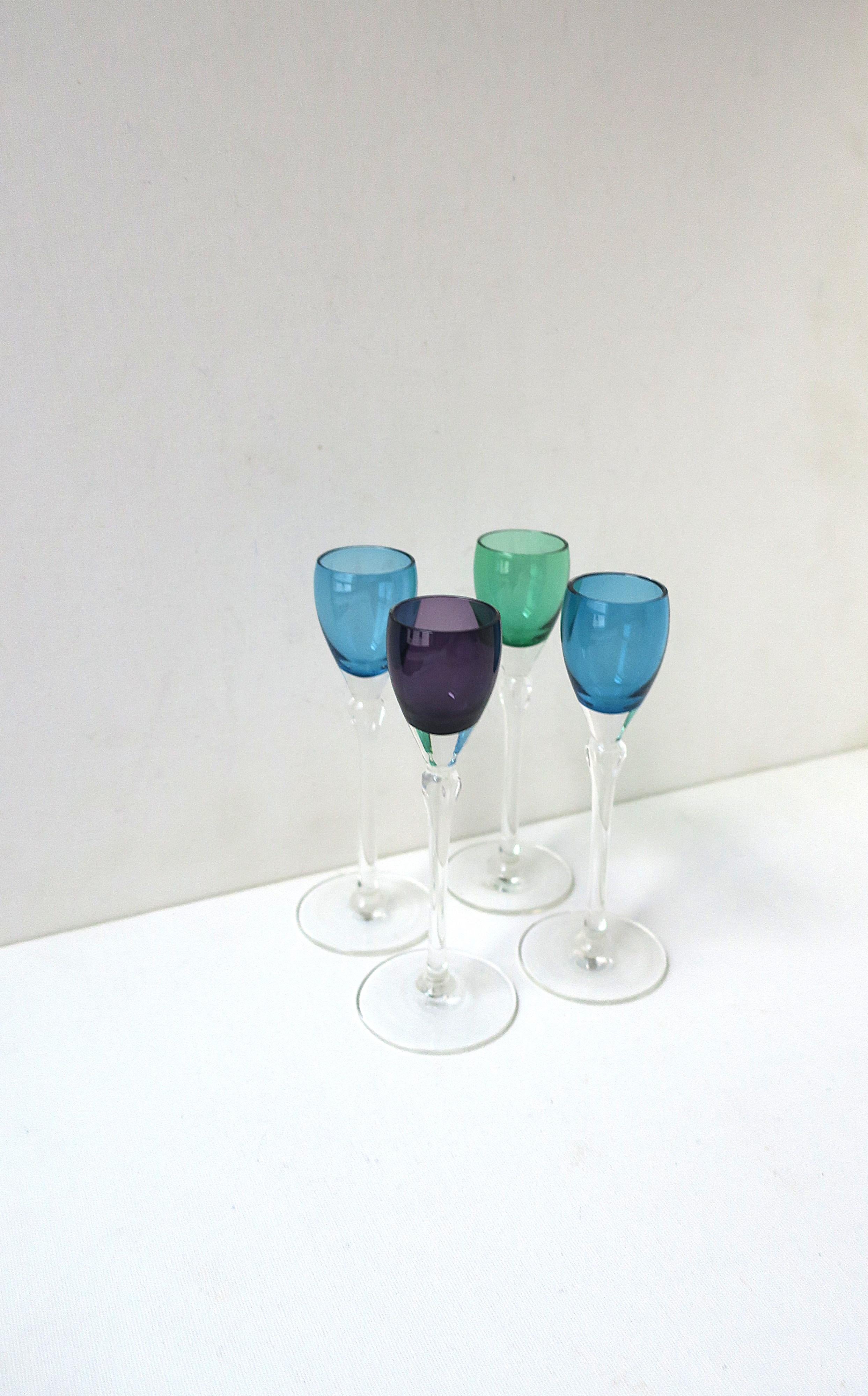 Crystal Aperitif Cordial Glasses For Sale 4