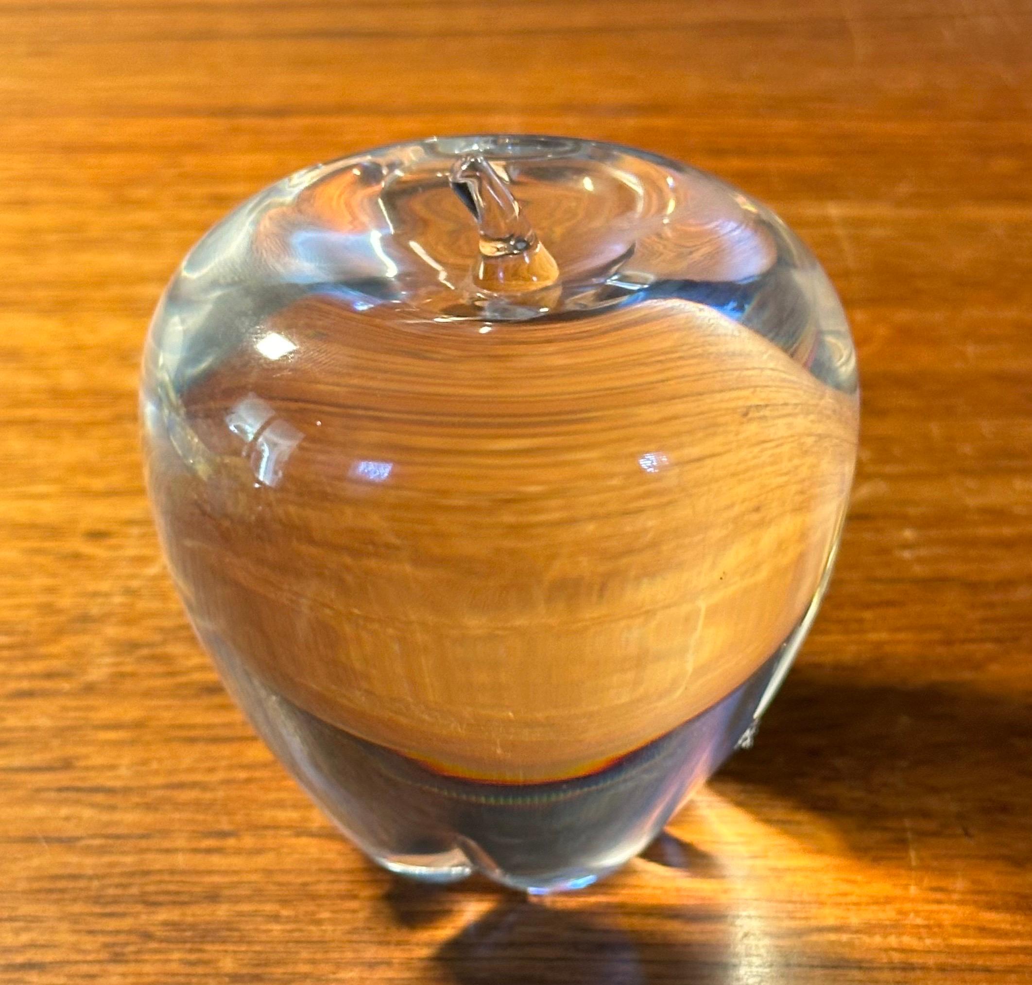 steuben glass crystal apple