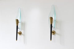 Crystal Art 1950's. pair of wall lights