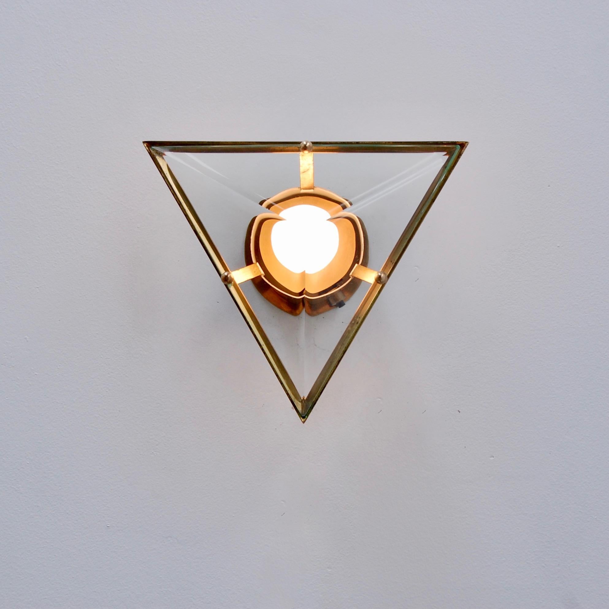 Modern Crystal Arte Triangular Sconces