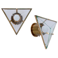 Crystal Arte Triangular Sconces