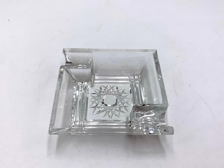 Mid-Century Modern Crystal Ashtray from Mid XX Century For Sale