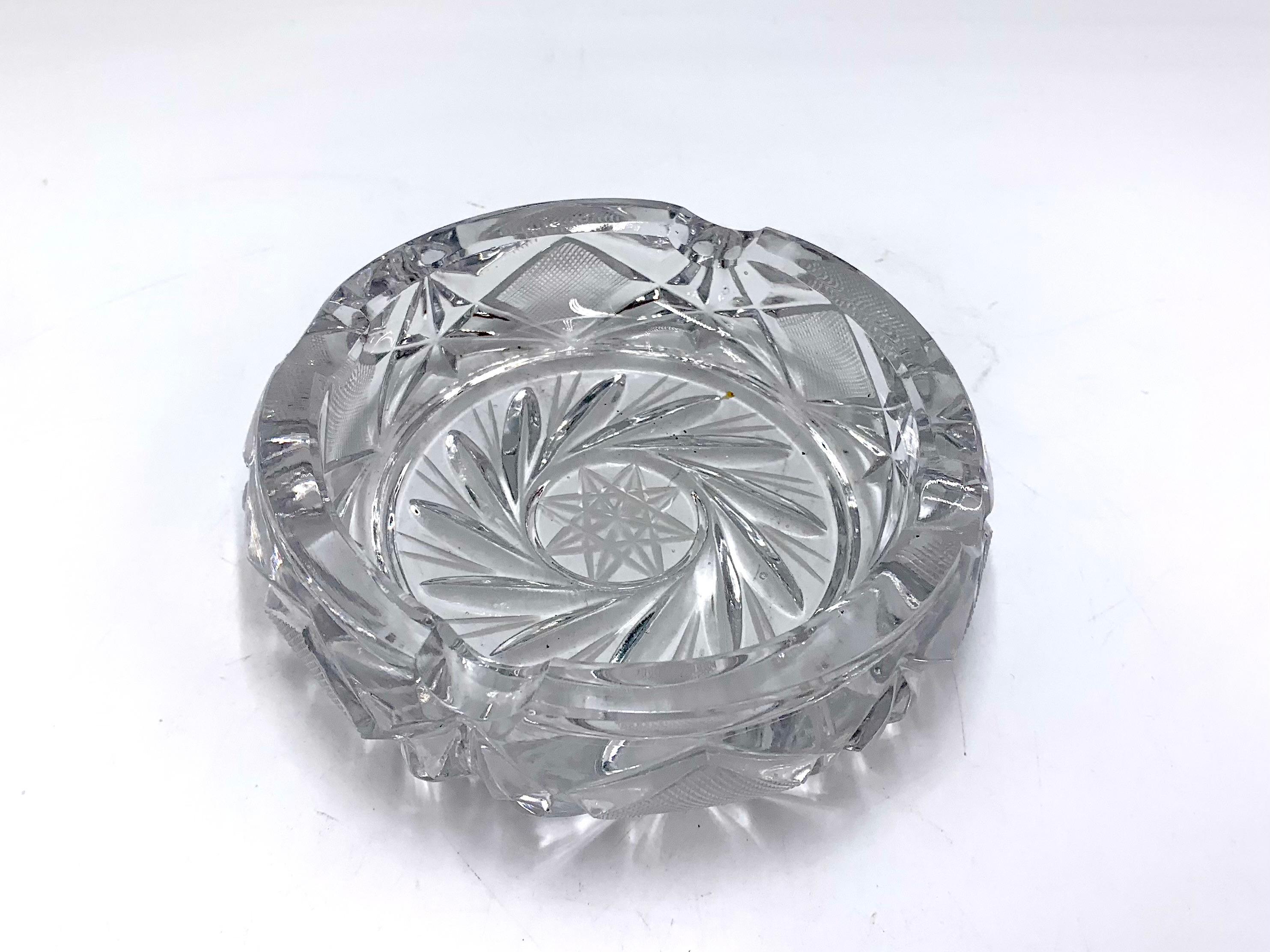 crystal ashtray vintage