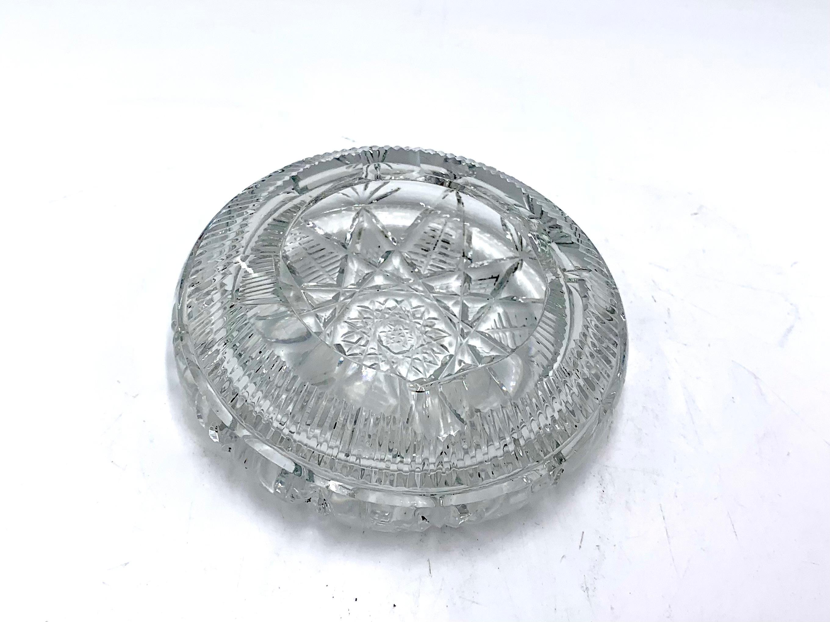 bohemian crystal ashtray
