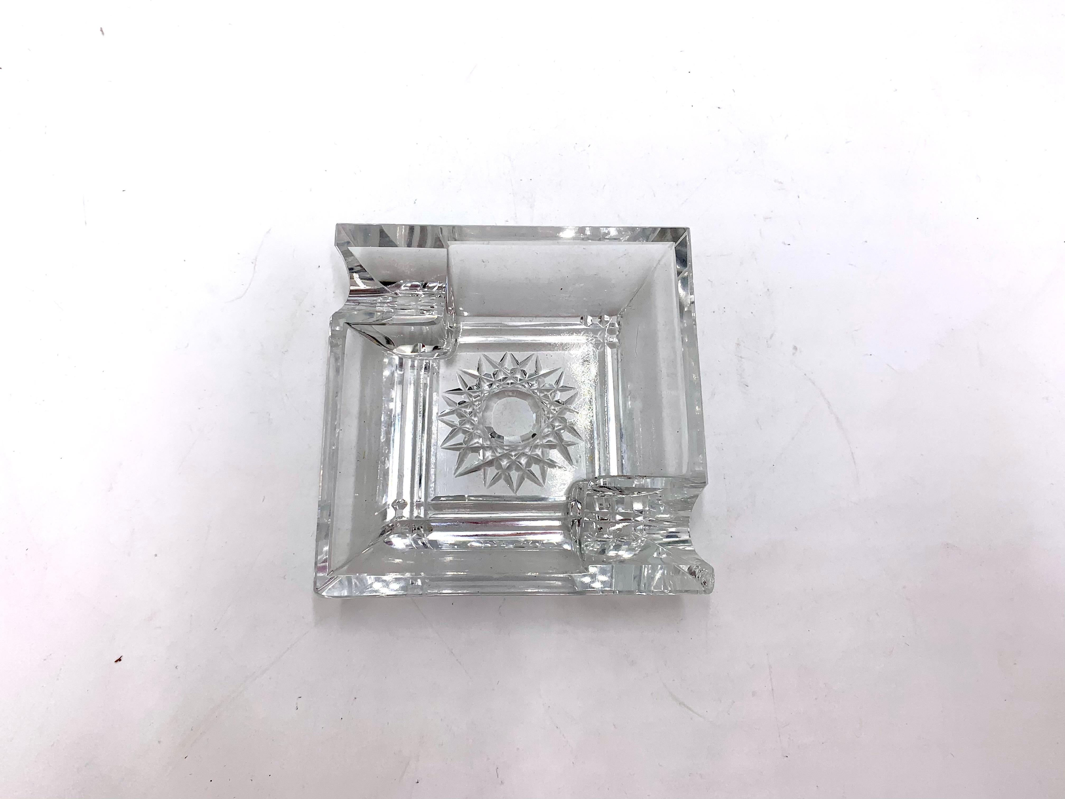 Czech Crystal Ashtray from Mid XX Century For Sale