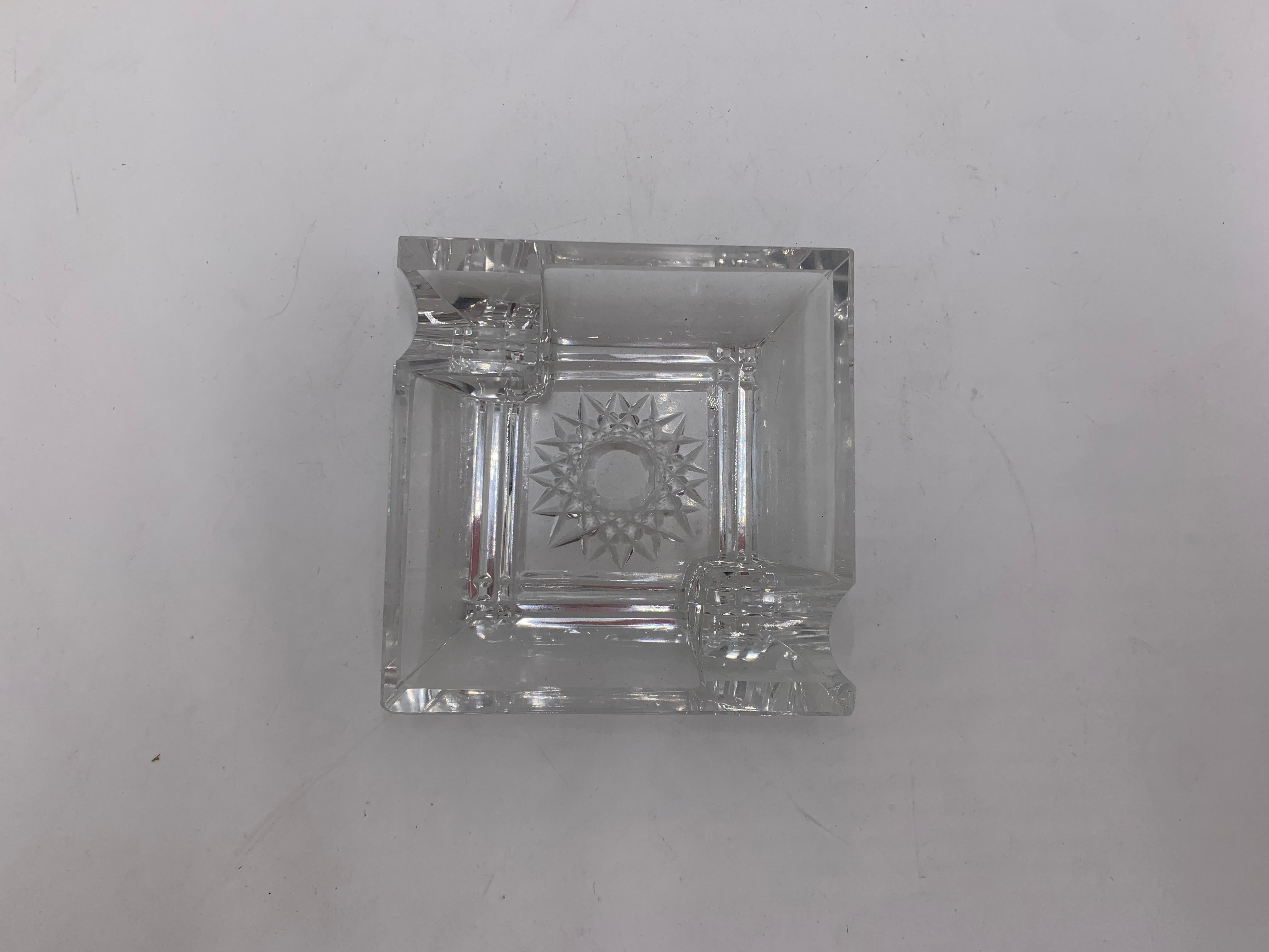 Crystal Ashtray from Mid XX Century In Good Condition For Sale In Chorzów, PL